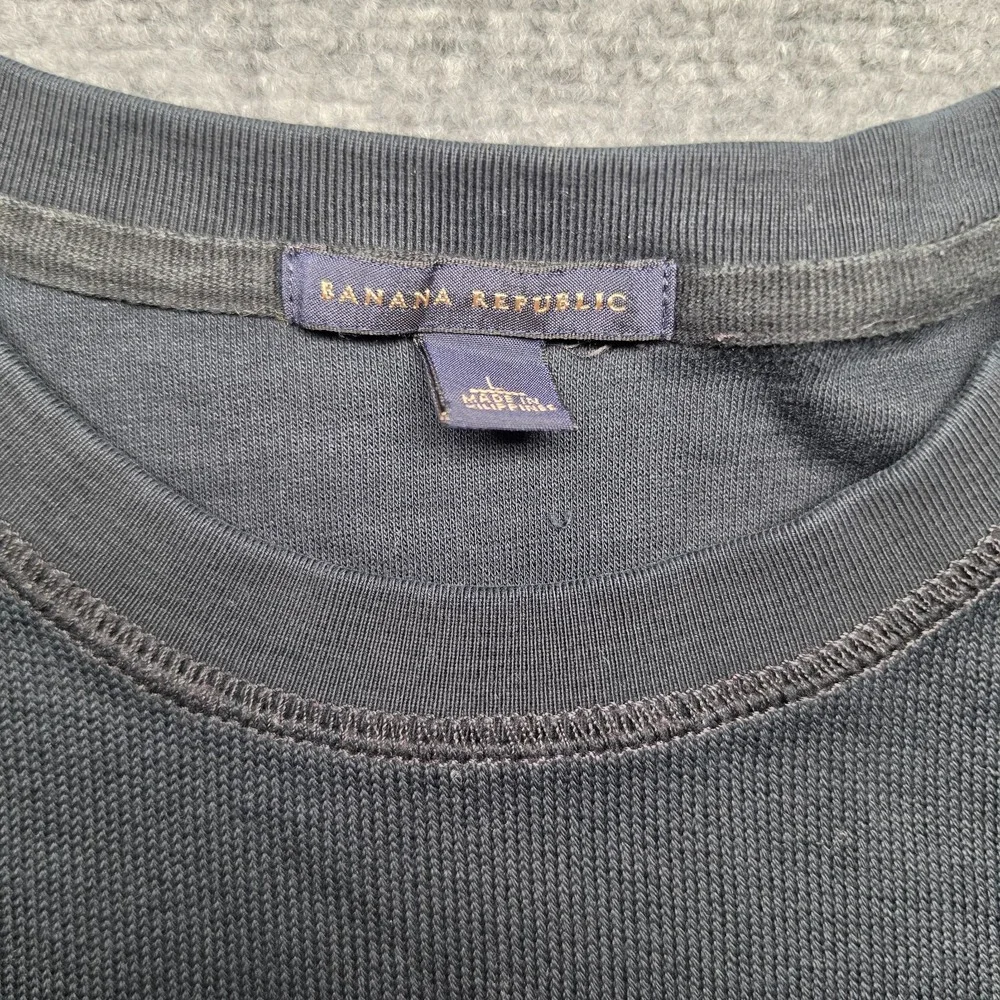 Banana Republic Mens Large Heavyweight Waffle Knit Thermal Long Sleeve Henley